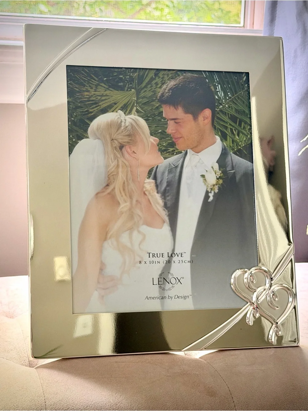 Lenox Silver Wedding Heart Accent Picture Frame